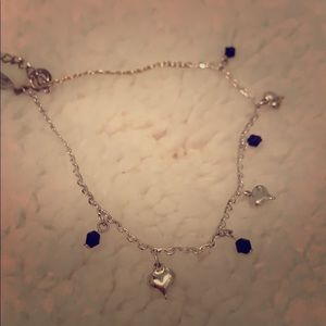 Silver ankle bracelet